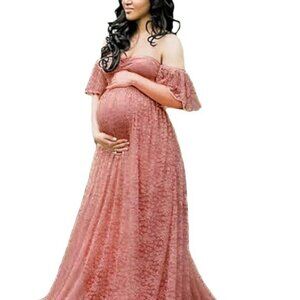 Floral Lace Dress, Fancy Pregnancy Gown, vestido de embarazada para fotos y bab
